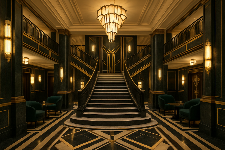 Art Deco hotel lobby