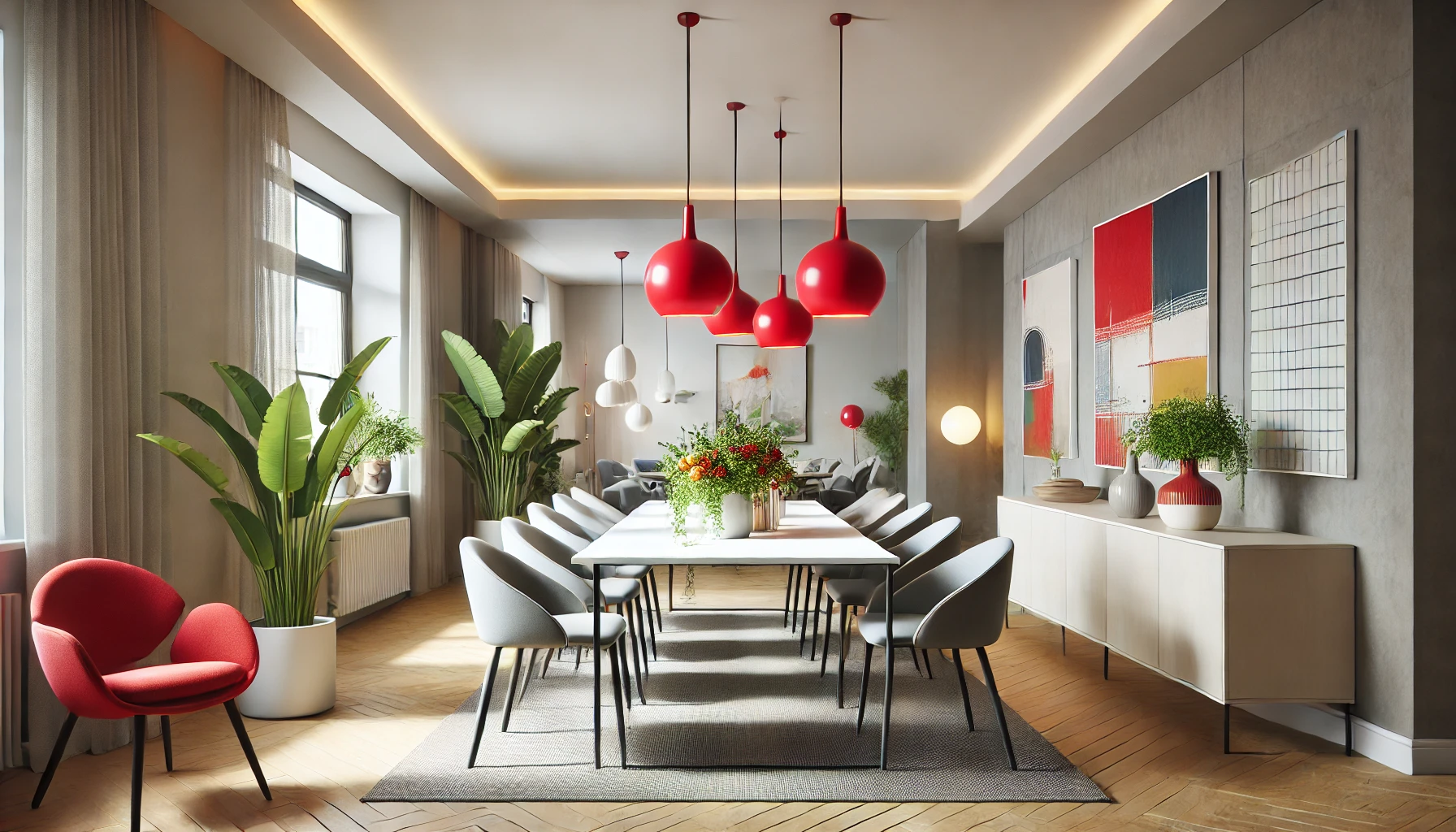 Dining room, contemporary colors