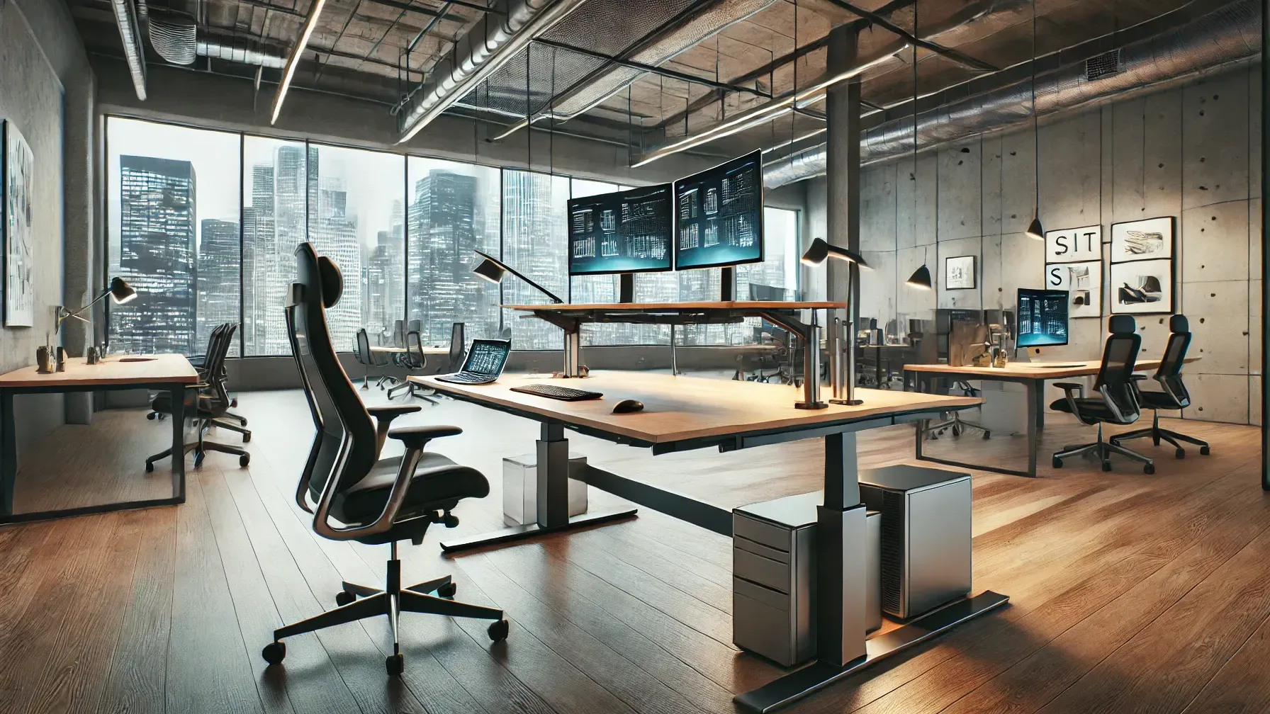 Modern Sit Stand Desk