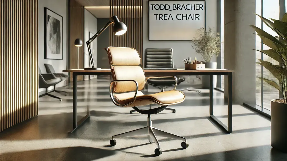 Trea chair in a modern office setting highlighting its ergonomic design